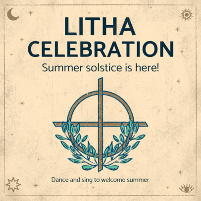Instagram Post Maker to Celebrate Pagan's Midsummer