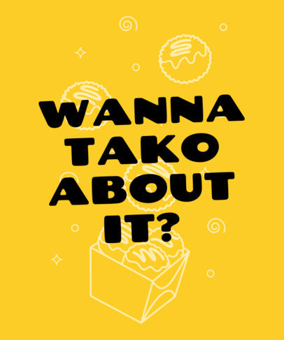 Food T-Shirt Design Generator Featuring Asian Food Graphics