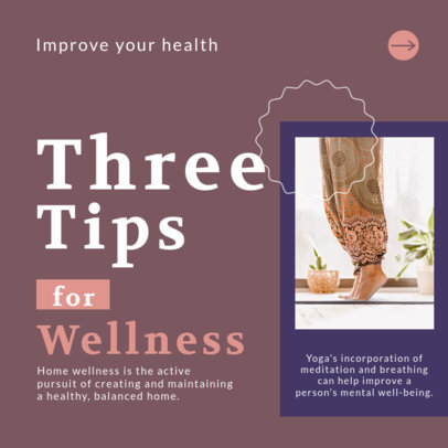 Instagram Post Maker for a Wellness-Themed Carousel