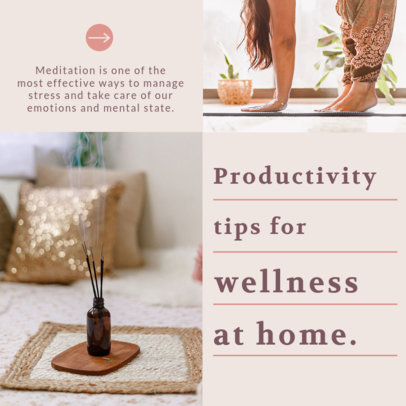 Meditation-Themed Instagram Post Maker for a Wellness Carousel