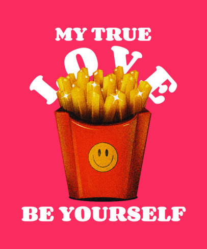 Quote T-Shirt Design Maker With a Junk Food Day Theme 