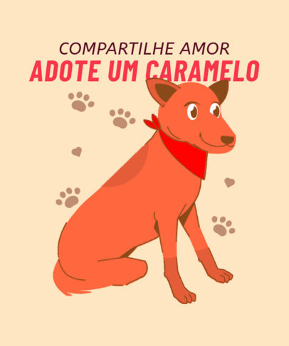 Dogs T-Shirt Design Maker With a Quote in Portuguese