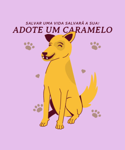 Illustrated T-Shirt Design Creator With a Vira-Lata Caramelo Dog Graphic 3840h
