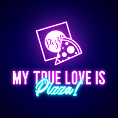 Neon-Themed Instagram Post Design Template to Celebrate Junk Food Day 3851