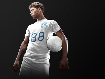 Custom Soccer Jerseys - Man Holding a Ball Under his Arm