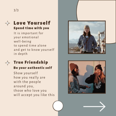 Instagram Post Design Generator for a Mental Health-Themed Carousel