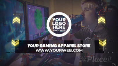 Intro Video Maker Featuring a Gaming Theme For an Apparel Store