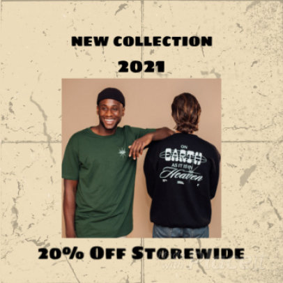 Instagram Post Video Maker for a Clothing Sale Announcement 