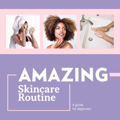 Instagram Post Template for a Skincare Routine