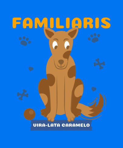 T-Shirt Design Maker With a Dogs Theme and a Portuguese Quote