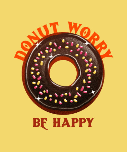 T-Shirt Design Generator for Junk Food Day Featuring a Donut Illustration