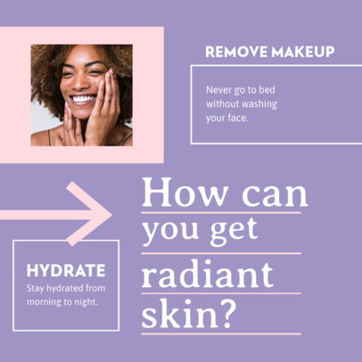 Instagram Post Generator With a Skincare Theme