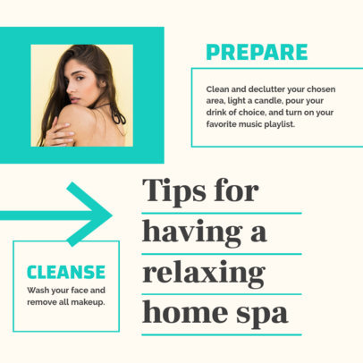 Instagram Post Generator Featuring Tips for an At-Home Spa Day