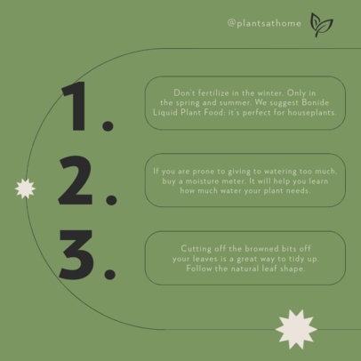 Instagram Post Template Featuring Indoor Gardening Advice