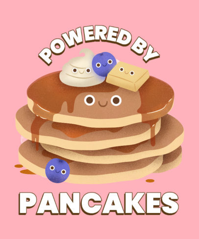 T-Shirt Design Creator with Illustrated Pancakes 3848h