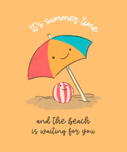 T-Shirt Design Generator Featuring a Quote and Summer-Themed Graphics 