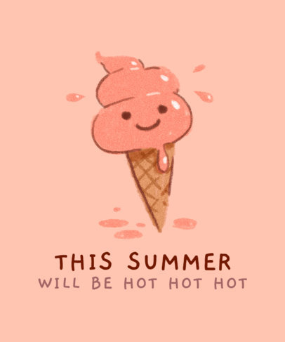 T-Shirt Design Generator With a Quote and an Ice Cream Illustration
