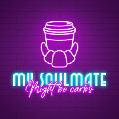 Junk Food Day-Themed Instagram Post Maker with a Fun Quote 3851i