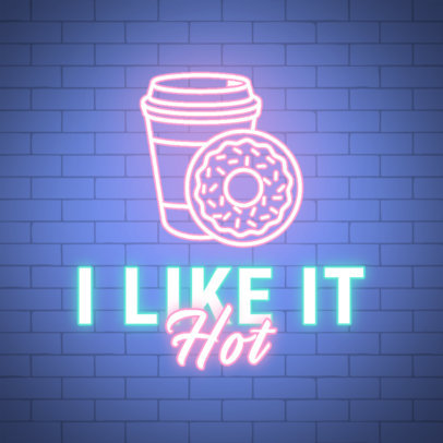 Neon-Colored Instagram Post Generator for Junk Food Day 3851k