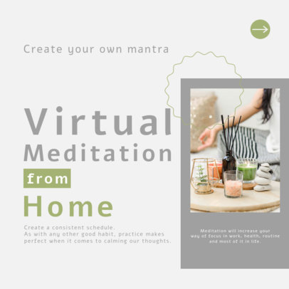 Instagram Post Maker for a Meditation-Themed Carousel