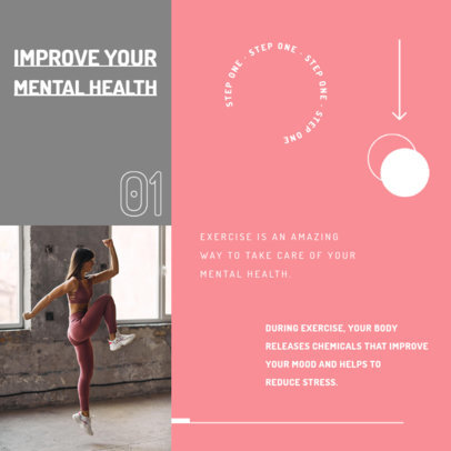 Instagram Post Generator with a Quote About Fitness and Mental Health