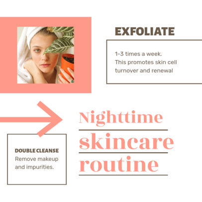 Instagram Post Maker for Nighttime Skincare Routines