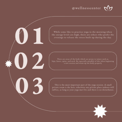 Wellness Instagram Post Design Maker for a Carousel With Yoga Tips