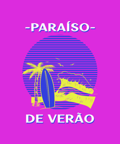 T-Shirt Design Generator With Retro-Styled Beach Graphics 3842j