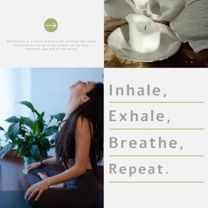 Instagram Post Design Generator for a Wellness Carousel Featuring Meditation Tips