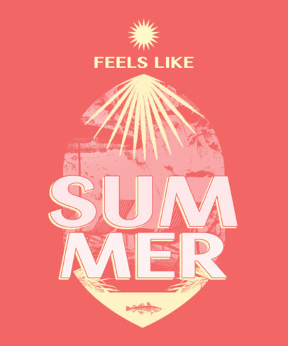 Summer T-Shirt Design Maker Featuring Retro Fonts and Tropical Graphics