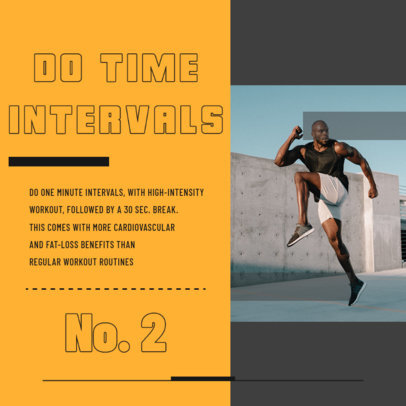 Instagram Post Maker Sharing an Expert Tip for Working Out