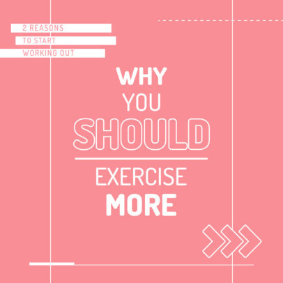 Instagram Post Generator for a Motivational Fitness Quote