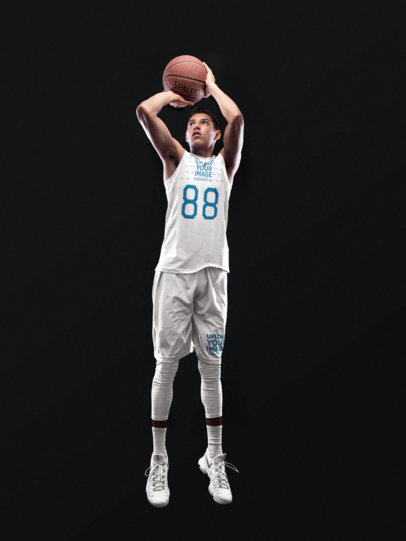 Basketball Jersey Maker - Teen Boy Shooting the Basketball