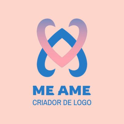 Dating Mobile App Logo Maker Featuring Abstract Heart Graphics