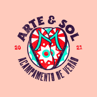 Kids Summer Camp Logo Generator With a Beach Theme