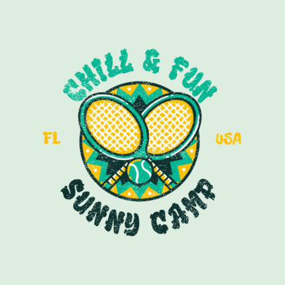 Logo Creator for Summer Camps Featuring a Tennis Theme