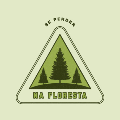 Simple Logo Creator Featuring a Camping Theme and Pine Tree Graphics 