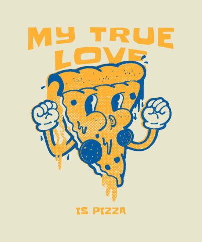 T-Shirt Design Maker to Celebrate Junk Food Day With a Pizza Cartoon