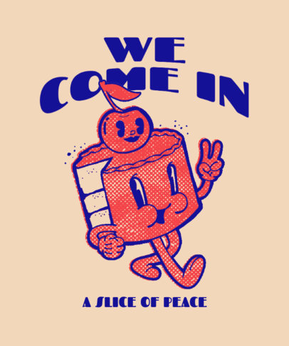 T-Shirt Design Creator Featuring a Junk Food Day-Themed Cartoon