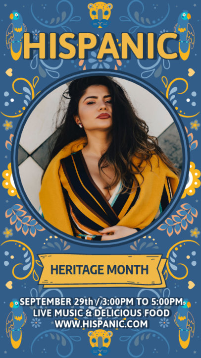 Instagram Story Design Maker With Pictures and a Hispanic Heritage Month Theme