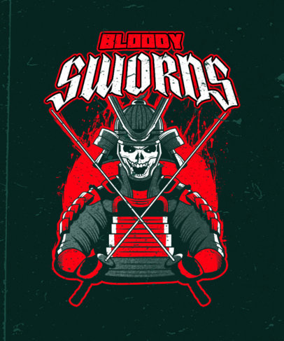 Gaming T-Shirt Design Template with a Heavy Metal Aesthetic