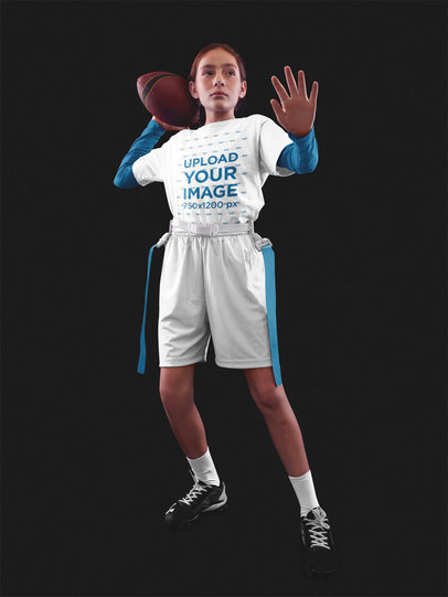 Custom Football Jerseys - Teen Girl Playing as Quarterback