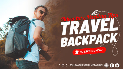 YouTube Thumbnail Design Template for Travel Vloggers