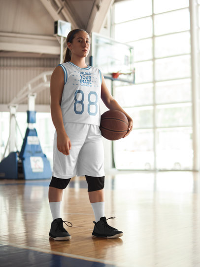 Basketball Jersey Maker - Girl Standing at the Court