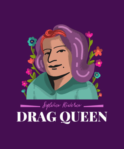 T-Shirt Design Creator Featuring a Hispanic Drag Queen Illustration 3857h
