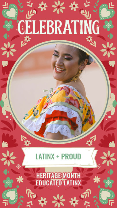 Hispanic Heritage Month-Themed Instagram Story Design Creator With Pictures and Patterns