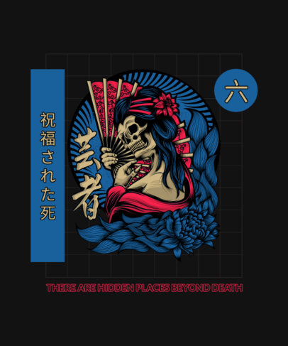 T-Shirt Design Maker Featuring Illustrated Japanese Fantasy Characters 4177-el1