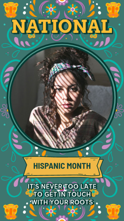 Colorful Instagram Story Design Template With a Hispanic Heritage Month Theme