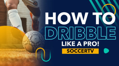 Soccer-Themed YouTube Thumbnail Design Maker for a Sports Channel