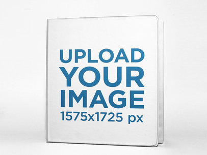 Binder Mockup Standing on a Solid Surface a15332